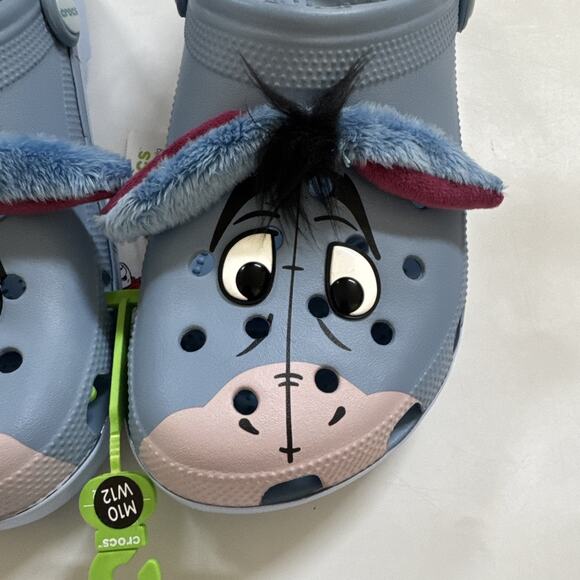 NEW Crocs Disney Winnie The Pooh Eeyore Classic Clogs Men's 10 Women's 12 Blue - Picture 4 of 8
